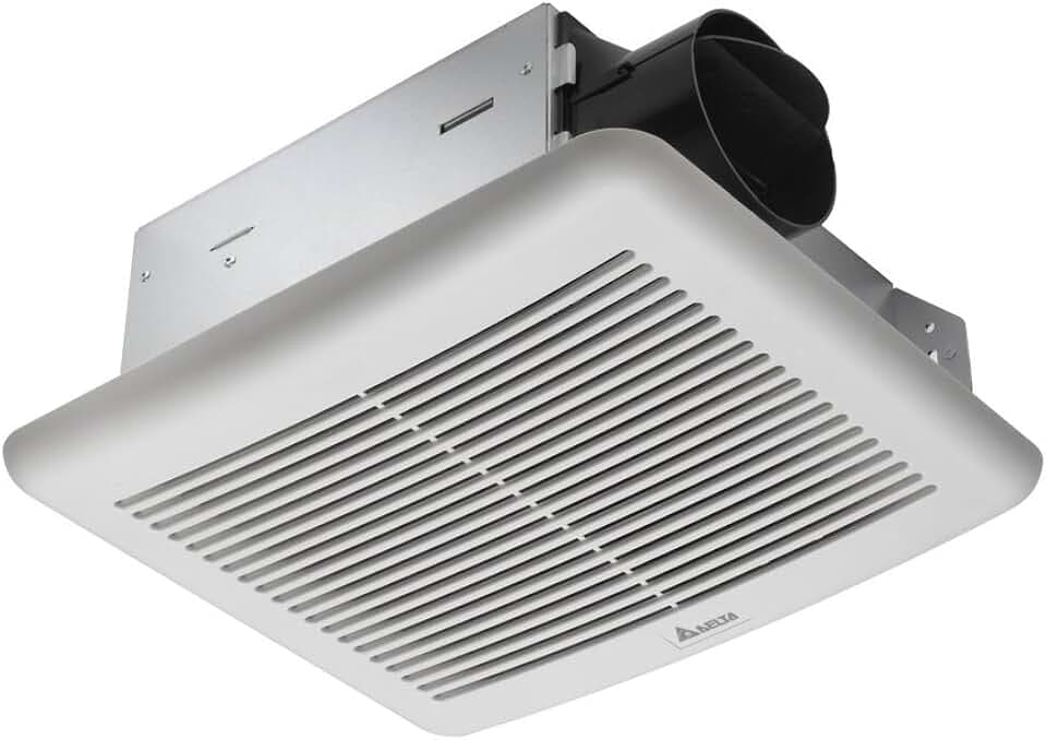 DELTA ELECTRONICS (AMERICAS) LTD. BreezSlim SLM50 50 CFM Exhaust Bath Fan, White