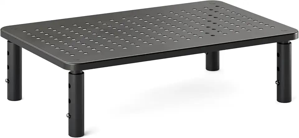 RICOO Monitor Schreibtischaufsatz Schreibtisch Aufsatzregal Höhenverstellbar Ständer für Computermonitore FS081-B Monitorständer Bildschirmerhöhung Bildschirmständer Lapdesk Laptop Tisch Laptoptisch