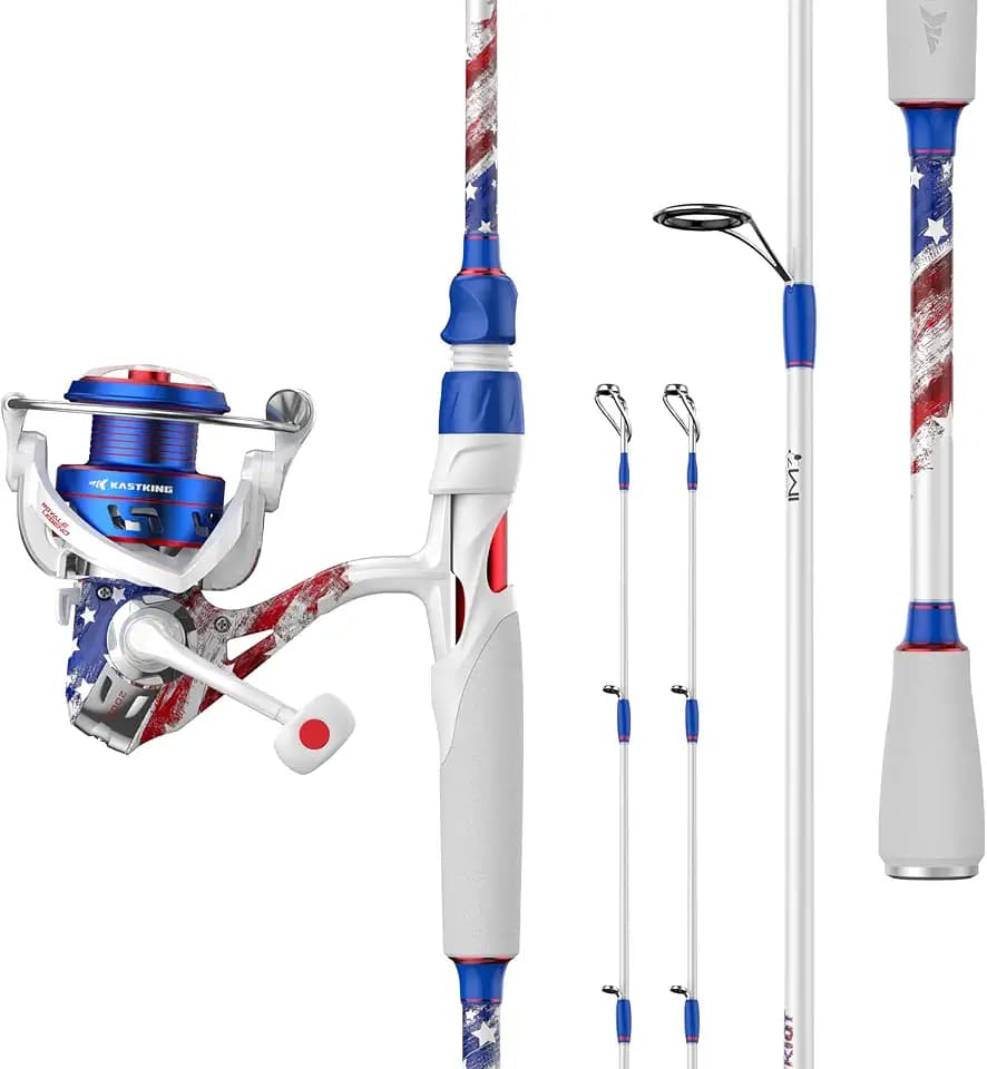 KastKing Royale Legend Patriot Twin-Tip Fishing Rod and Reel Combo