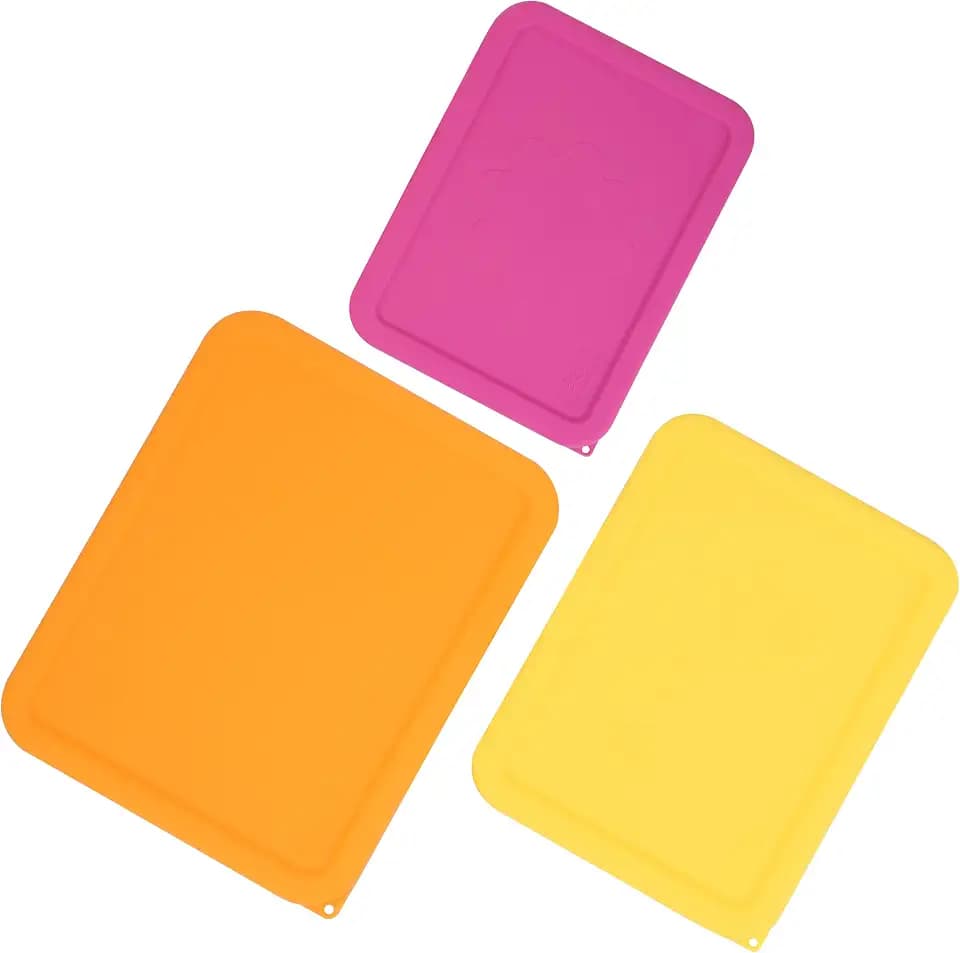 LUVCOSY 3 Cup 6 Cup 11 Cup Rectangle Silicone Storage Cover Lids Replacement for Pyrex 7210-PC, 7211-PC, 7212-PC Glass Bowls, (Container not Included) 3 Pack, Microwave, Dishwasher and Freezer Safe