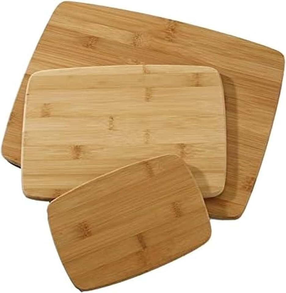 Farberware Bamboo Cutting Board Set of 3, Reversible, 3 Sizes