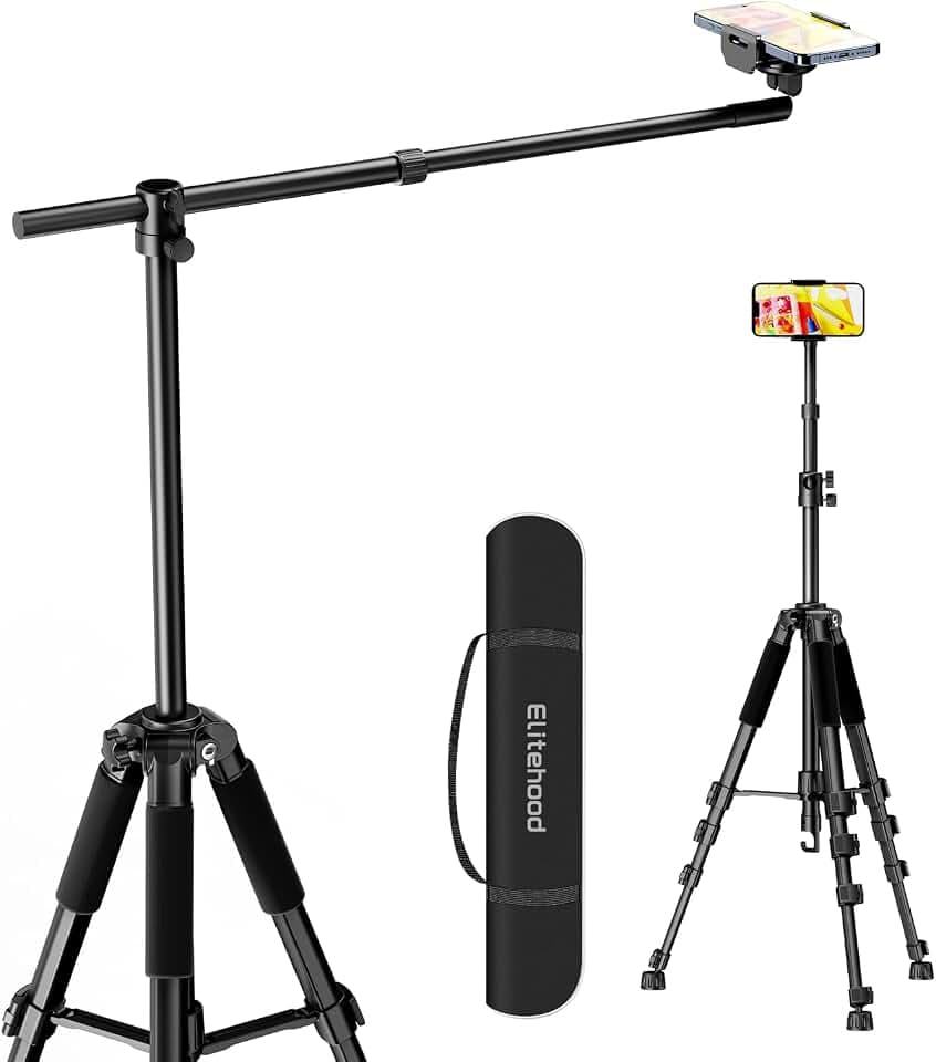 elitehood Overhead Stativ Handy Flexibel, Hoch 208cm iPhone Stativ