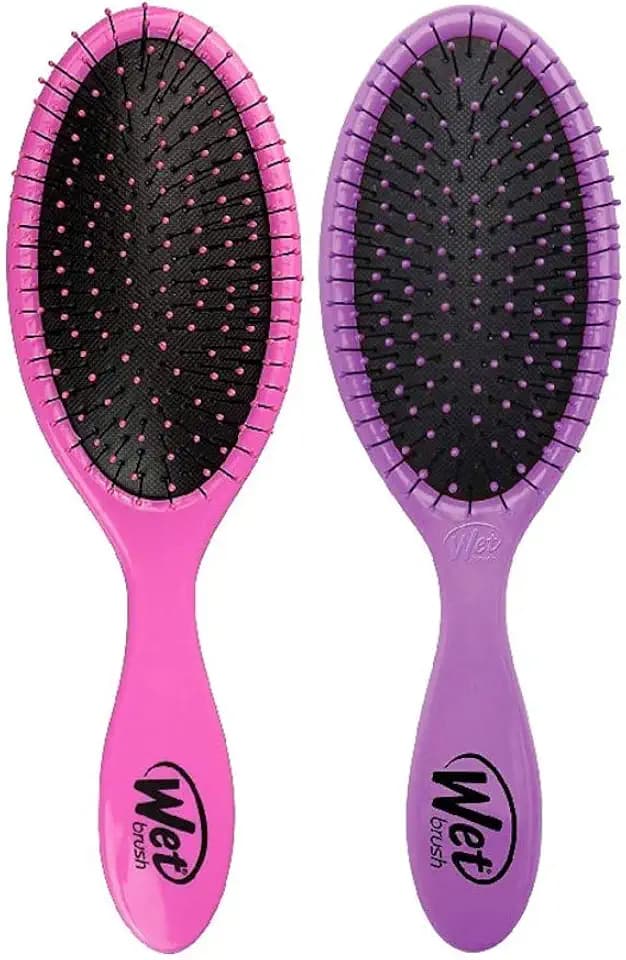 Wet Brush Detangling Brush, Original Detangler (Pink & Purple, 2 Pack), Wet & Dry Tangle-Free Hair Brush for Women & Men, No Tangle, Soft and Flexible Bristles for Straight, Curly and Thick Hair