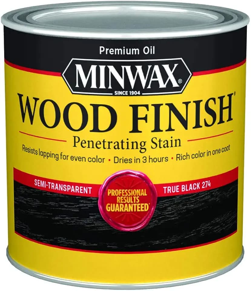 Minwax Wood Finish, True Black, 1/2 Pint