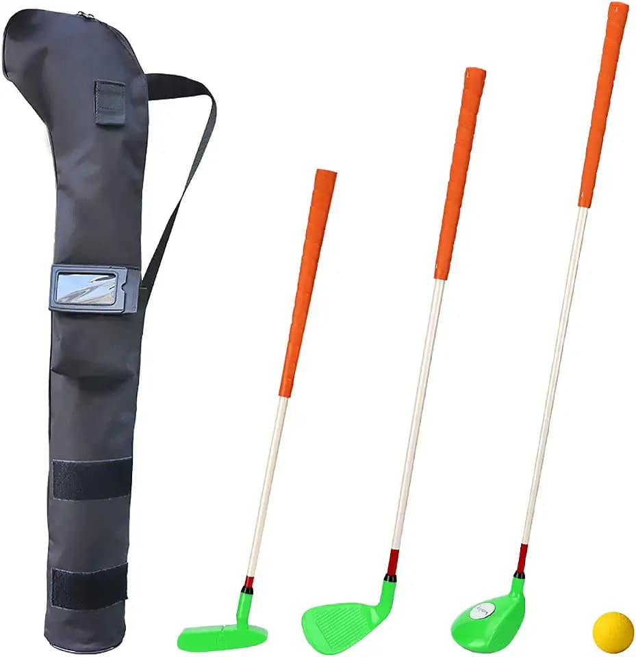 Toddler & Kids Golf Clubs Set Ages 2–6 with Carry Bag Soft Balls