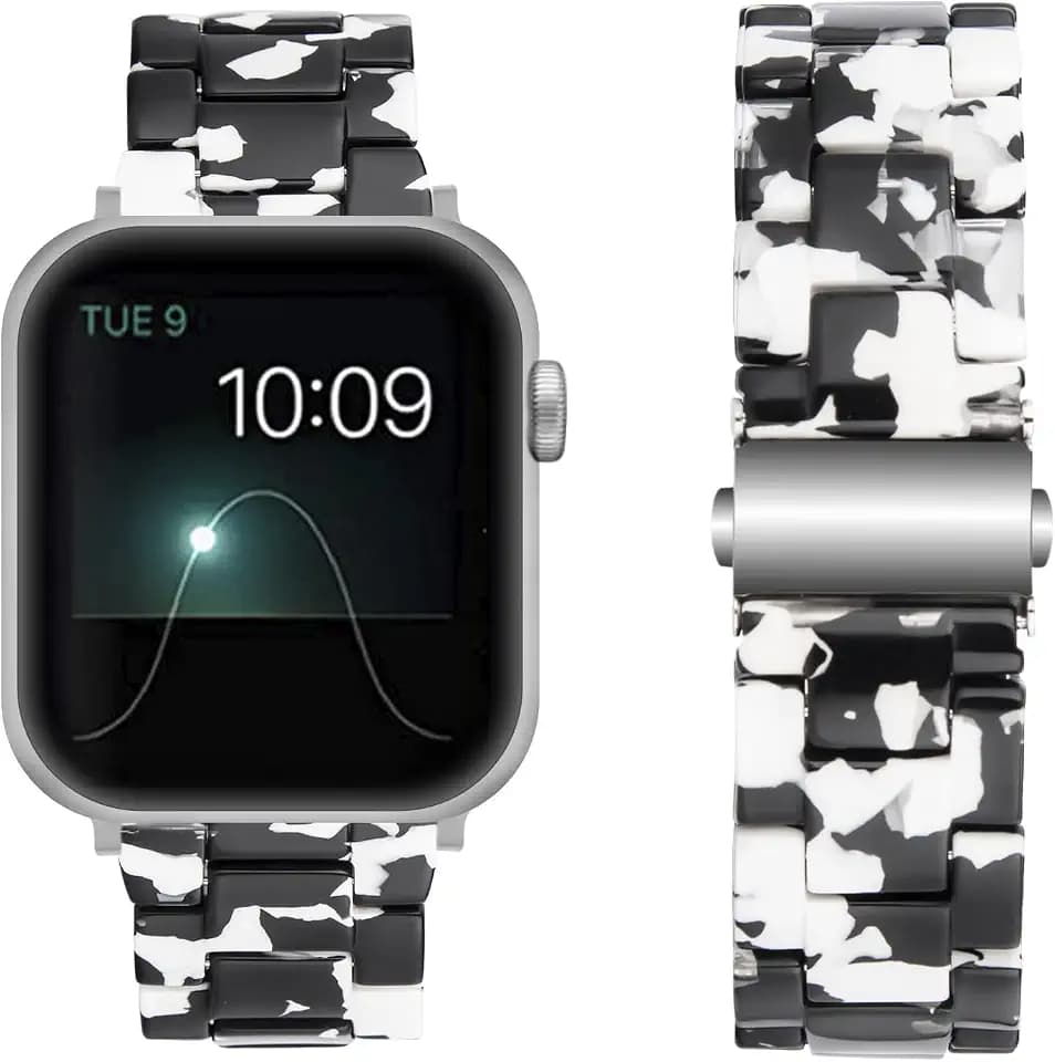 SEURE Kompatibel mit Apple Watch Armband 38mm 40mm 41mm 42mm 44mm 45mm 46mm 49mm Damen Herren Resin Harz Ersatzarmband Leicht Ersatz für Apple Watch Ultra/Ultra 2,Series 10 9 8 7 6 SE 5 4 3 2 1
