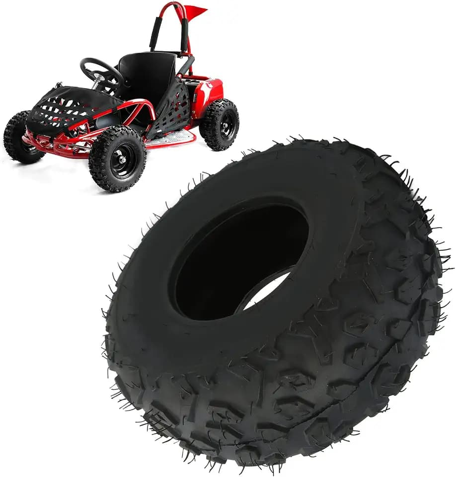 145/70 6 Tubeless Reifen, vorne und hinten, verschleißfest, 4 lagig, pannensicher, knorriges Profil, ATV Tubeless Reifen für Quad Go Karts