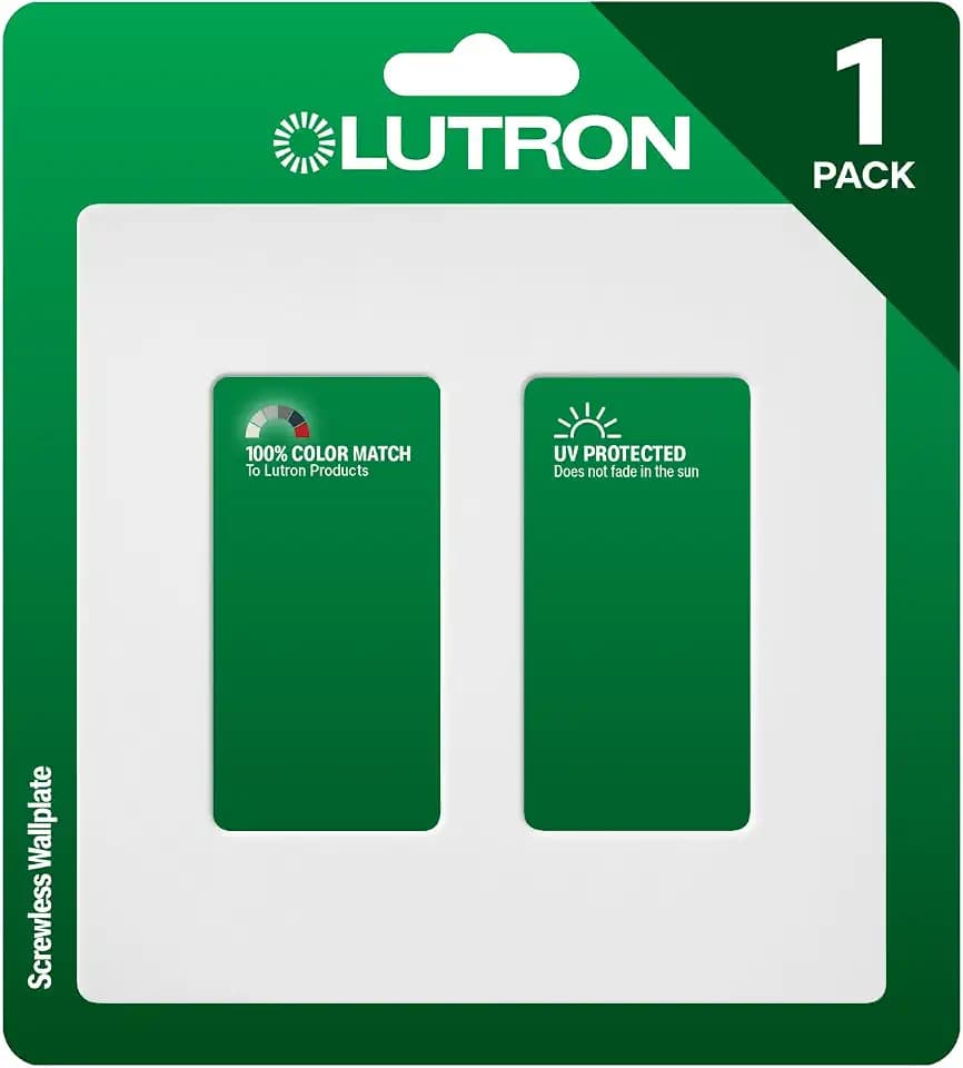 Lutron Claro Light Switch Cover Plate, 2 Gang Wallplate, Satin
