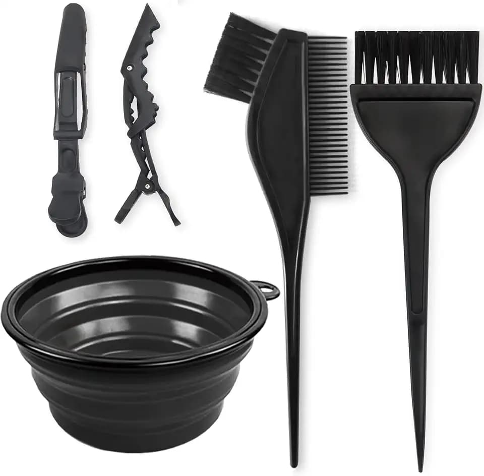 Yexixsr 5Pcs Hair Bleach Kit, Hair Dye Brush, Hair Color Bowl, Clip