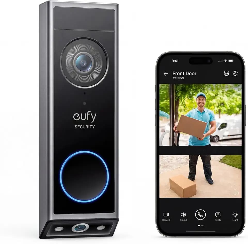 eufy Security Video Doorbell E340, Dual Cameras, 2K FHD