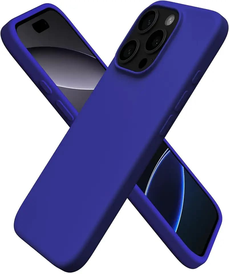 ORNARTO for iPhone 16 Pro Case, Liquid Silicone, Klein Blue