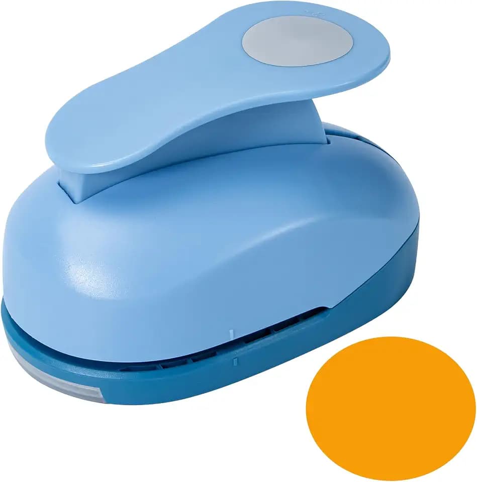 3 Inch Circle Punch, Craft Hole Punch Shapes, Circle Punches for Paper Crafts, Cardstock, Brand Label, Gift Wrapping, Greeting Cards and Scrapbooks, Blue