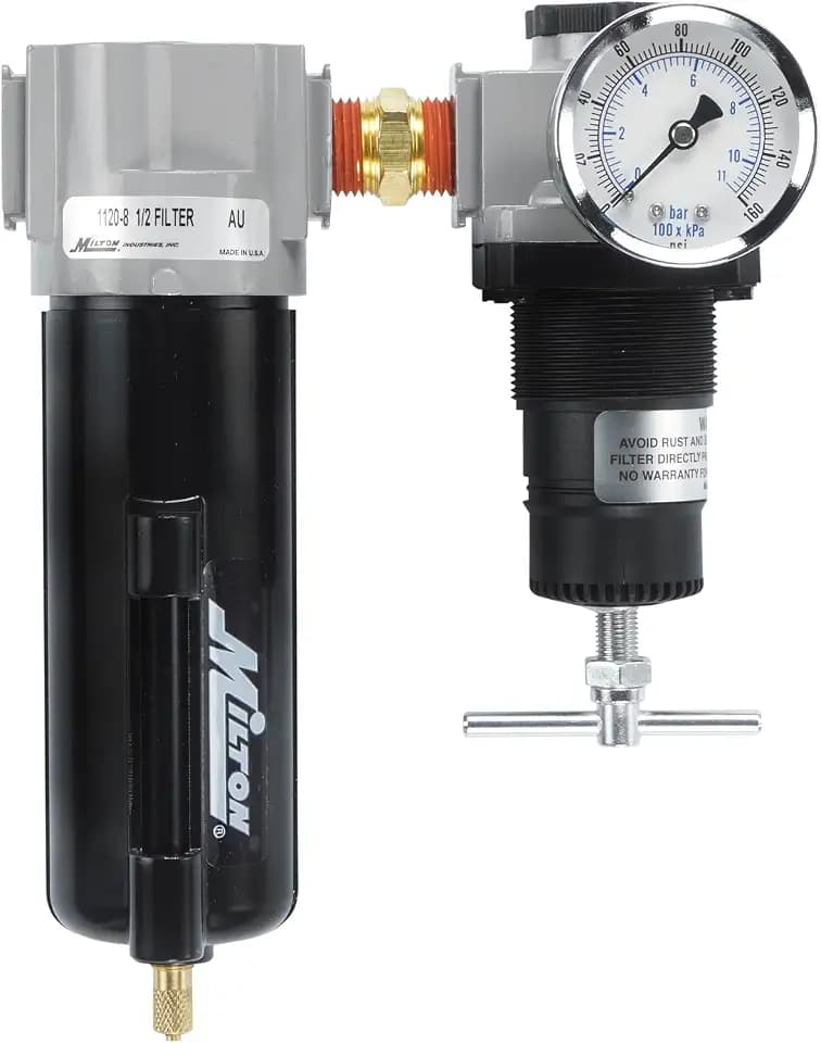 Milton 1108 1/2" Filter and Regulator Duo, Black