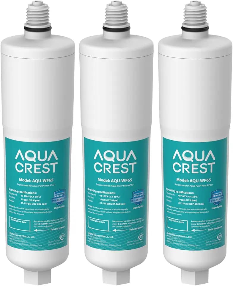AQUA CREST AP431 Replacement Cartridge, Whole House Scale Inhibitor, 3 Pack