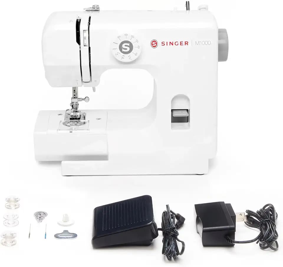 SINGER® M1000 (White) Portable Mending Machine with Accessory Kit