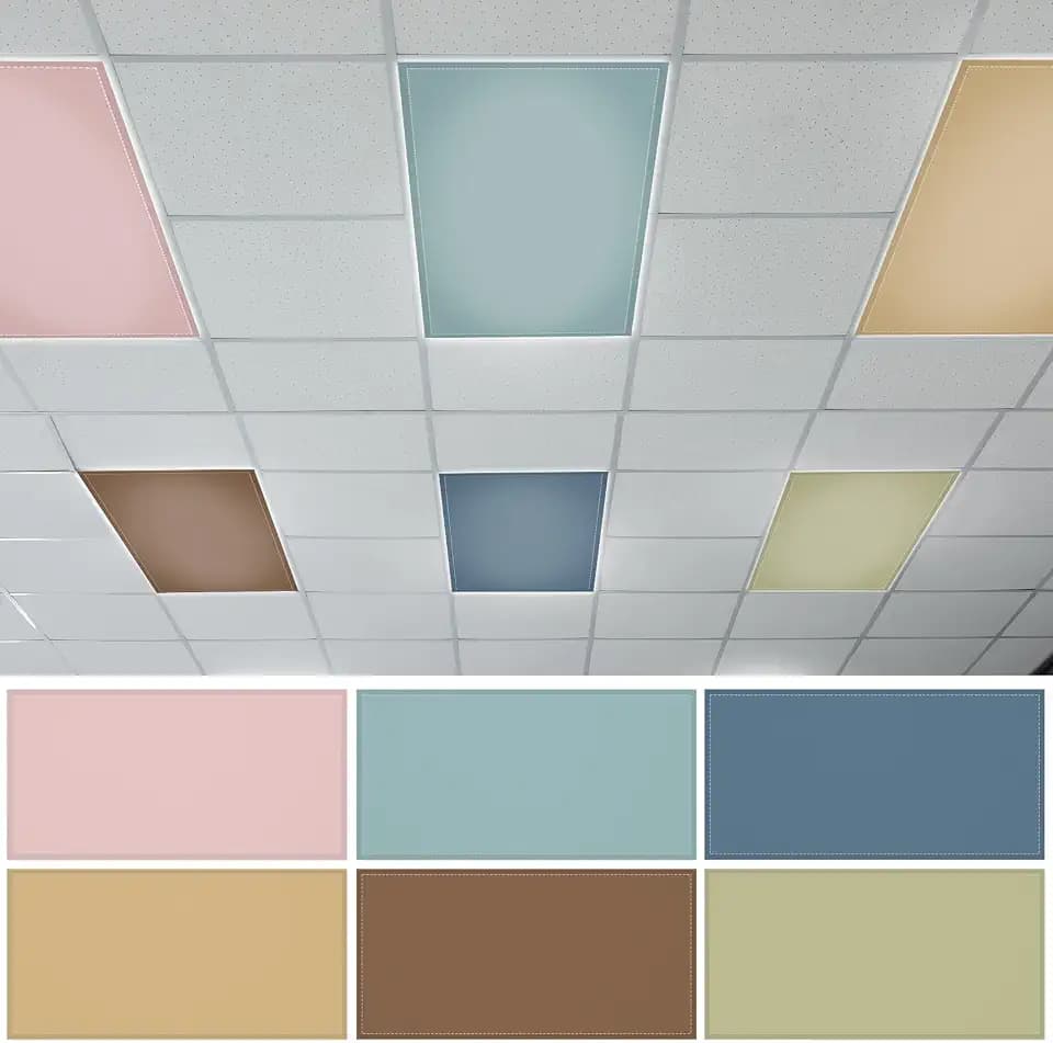 6PCS Fluorescent Light Covers , 4x2 Feet Magnetic Light Cover Fluorescent Lights Shade Panel Decorative Ceiling Light Filters for Office Classroom Hospital Library Home Drop Ceiling (Boho Color)