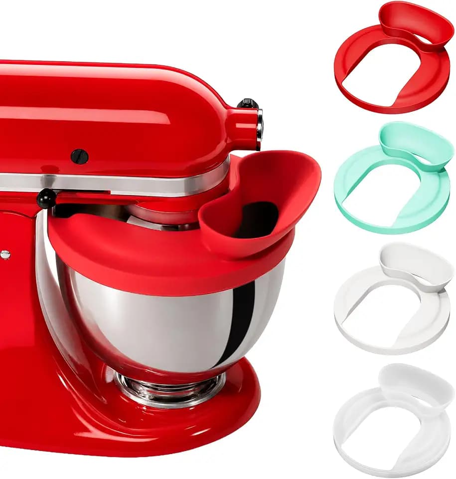 Silicone Kitchen Aid Splash Guard for 4.5-5QT Stand/Tilt Head Mixer, Red