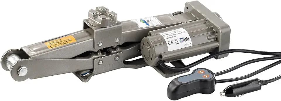 Lescars Elektro Wagenheber: Elektrischer Wagenheber, 12 V, 750 kg Hubkraft, für Autos bis 2 t (Elektrischer 12V, Scherenwagenheber, Kfz)