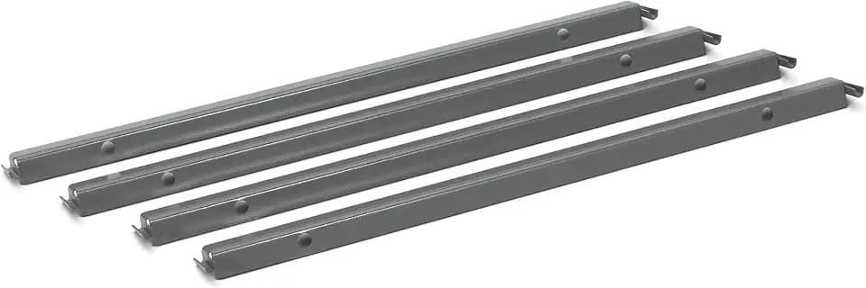 HON File Cabinet Rails for Hanging Files 4-Pack Front-to-Back Metal Hanging File Rails for Lateral Filing Cabinets - Side by Side Drawer File Bars for Letter Size File Storage Organization - Silver