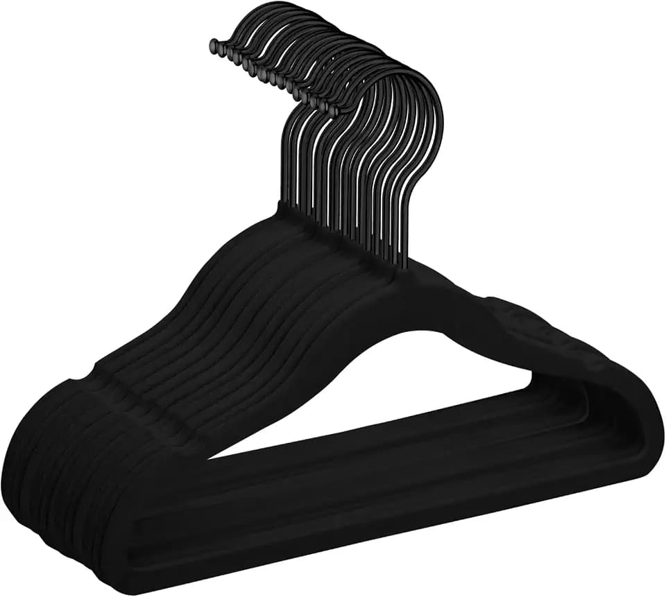 MIZGI Baby Velvet Hangers 50 Pack 11.8 Inch Kids Infant Toddler Non-Slip