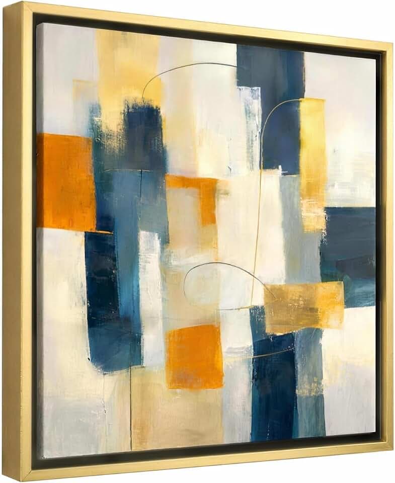 Premium Canvas Floating Frame - 1.25" Gallery Depth Floater Frame with Authentic Wood Grain Finish, Handcrafted in USA for Wall Art & Paintings (Champagne Gold 16x20)