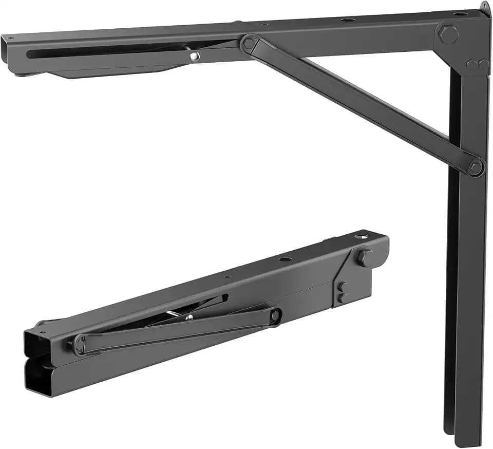 TORACK 18 inch Folding Wall Shelf Brackets, Collapsible Shelf Brackets