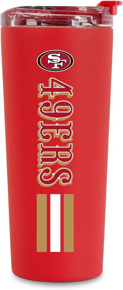 Rico Industries NFL Football 24oz Stainless Steel Tumbler with Lid and Dual Functioning Lid