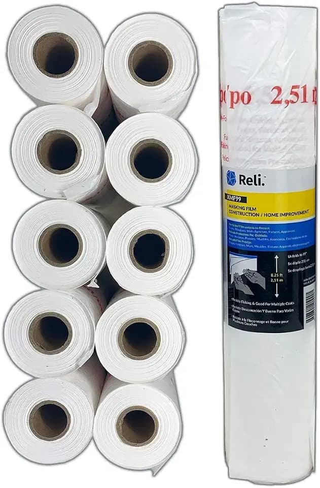 Reli. Masking Film, 10 Rolls Bulk (90' Foot x 99" Inch)