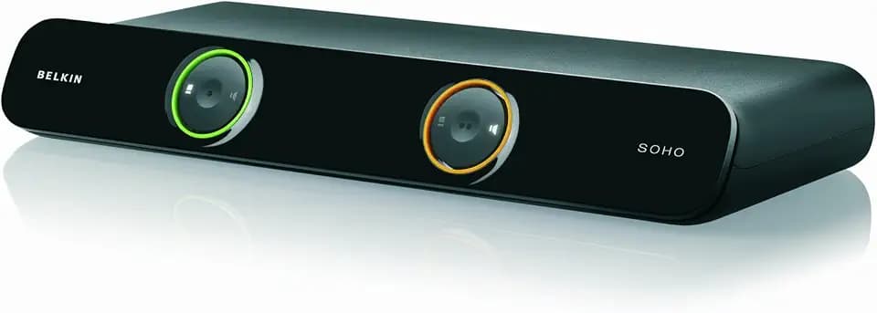 Belkin New SoHo 2-Port KVM Umschalter, USB, VGA, inkl. 1,8 m Kabel