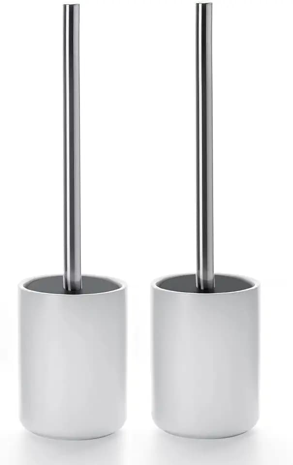 Ceramic Toilet Brush and Holder Set, Toilet Bowl Cleaner Brush