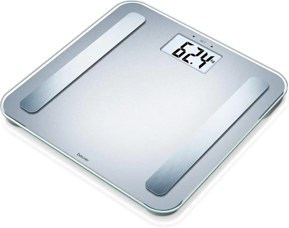 Beurer BF 183 Diagnosewaage, präzise Körperanalyse für bis zu 10 Personen, Messung von Gewicht, Körperfett, BMI, Muskelanteil und metabolischem Alter, großes XL-Display, Tragkraft bis 180 kg