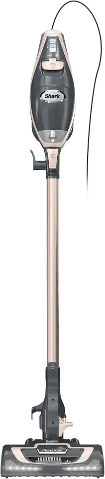 Shark Rocket Pro DLX | Corded Stick Vacuum | Removable Hand Vacuum, Advanced Swivel Steering, XL Dust Cup Capacity | Crevice Tool, Upholstery Tool & Anti-Allergen Dust Brush | Gold | HV371GD