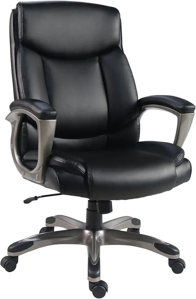 Lorell Sera High-Back Office Chair, Tilt Adjustment, 360-Degree Swivel, Black