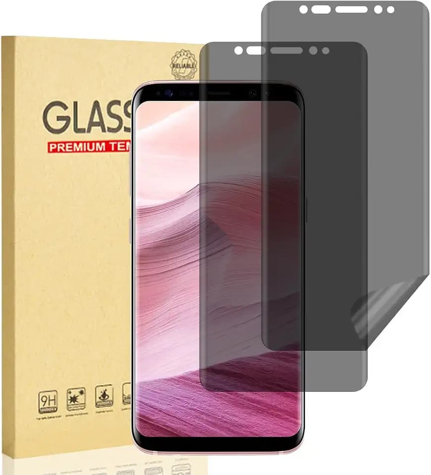 Privacy Schutzfolie für Samsung Galaxy S8 Plus/Galaxy S8+, Sichtschutz Schutzfolie, Sichtschutzfolie, Blasenfreie Weich TPU Privacy Displayschutzfolie, Anti-Kratzer, Anti-Fingerprint, 2 Stück