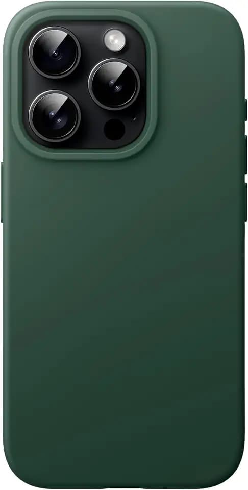 JETech Silicone Case for iPhone 15 Pro Max, Midnight Green