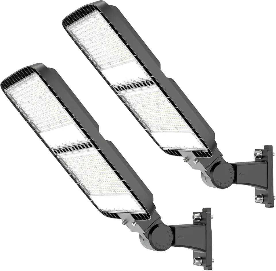 300W LED Parking Lot Light: 36000LM, 120LM/W 5000K Arm Mount 2Pack