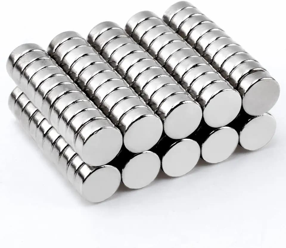 MIN CI 100 Pcs Super Strong Neodymium Disc Magnets, 8 x 3mm Small Magnets Heavy Duty, Mini Round Rare Earth Magnets, for Locker Industrial Dry Erase Board Whiteboard Fridge Crafts