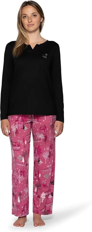 HUE Women's Timeless Jersey Pj Set