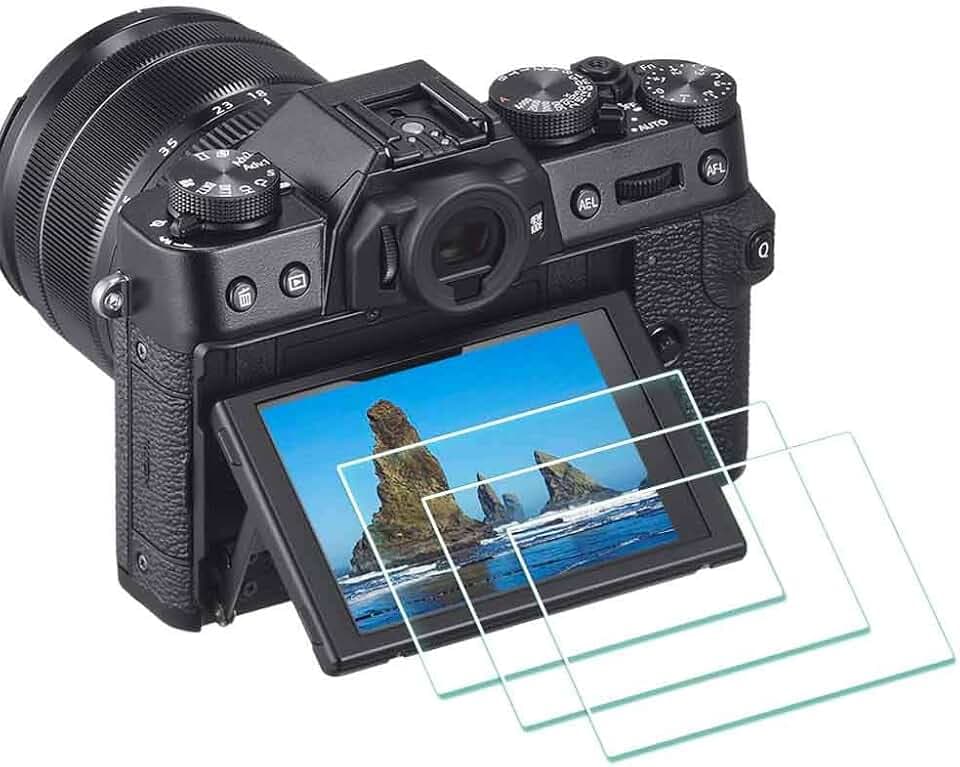 ULBTER Schutzfolie Displayschutz für Fujifilm X-T30 II X-T30 X-T20 X-T10 XF10 Fuji X-T100 X-A1 X-A2 XT30, 0,3 mm 9H Härte gehärtetes Glas Flim -3 Stück