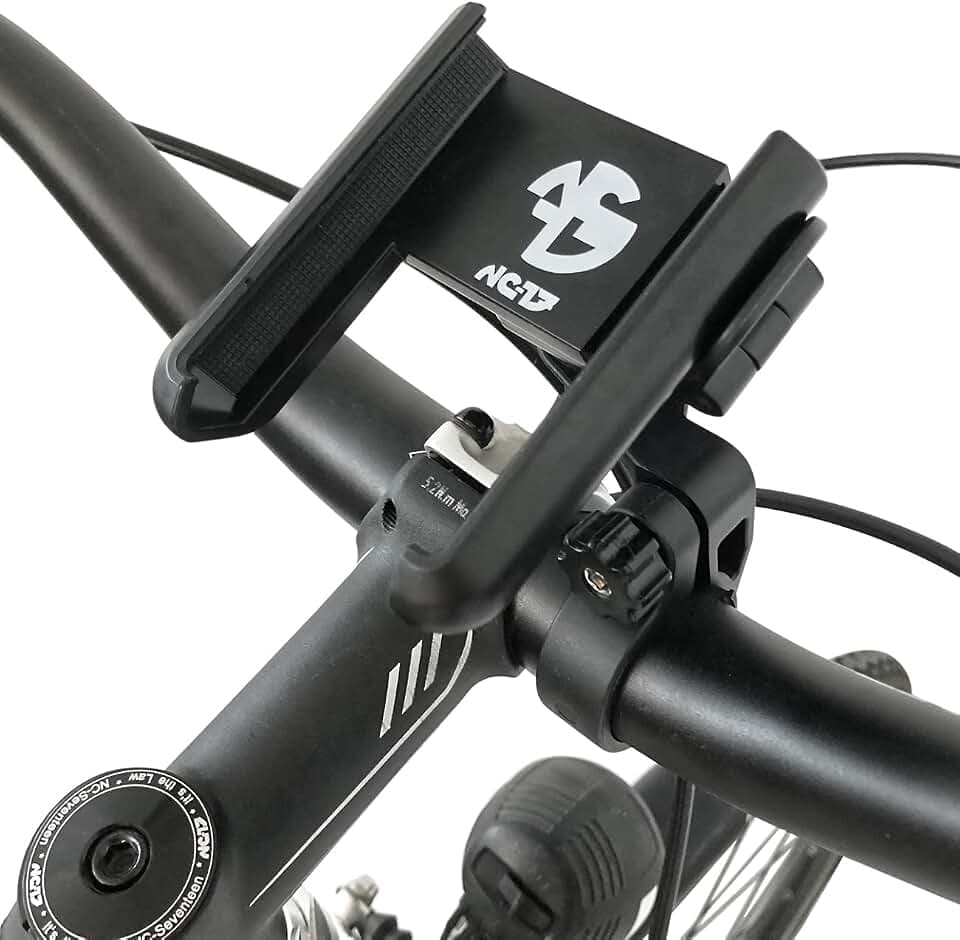 NC-17 Handy Halterung für Fahrrad | Handyhalter Motorrad | 360 Grad drehbar | Halter für Mobiltelefon iPhone, Samsung Div. | 4.7“ bis 6.8“ Zoll