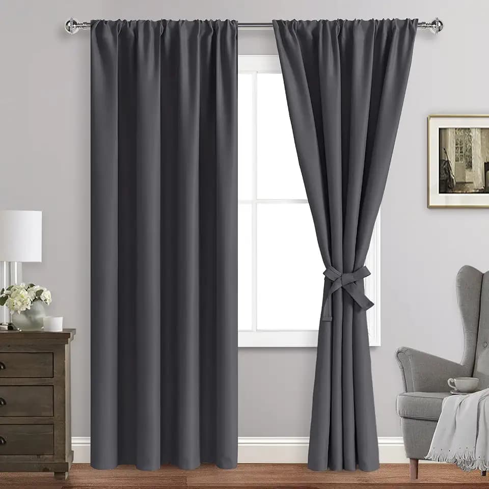 JIUZHEN Blackout Curtains for Bedroom Living Room 42 x 84 Inches Long