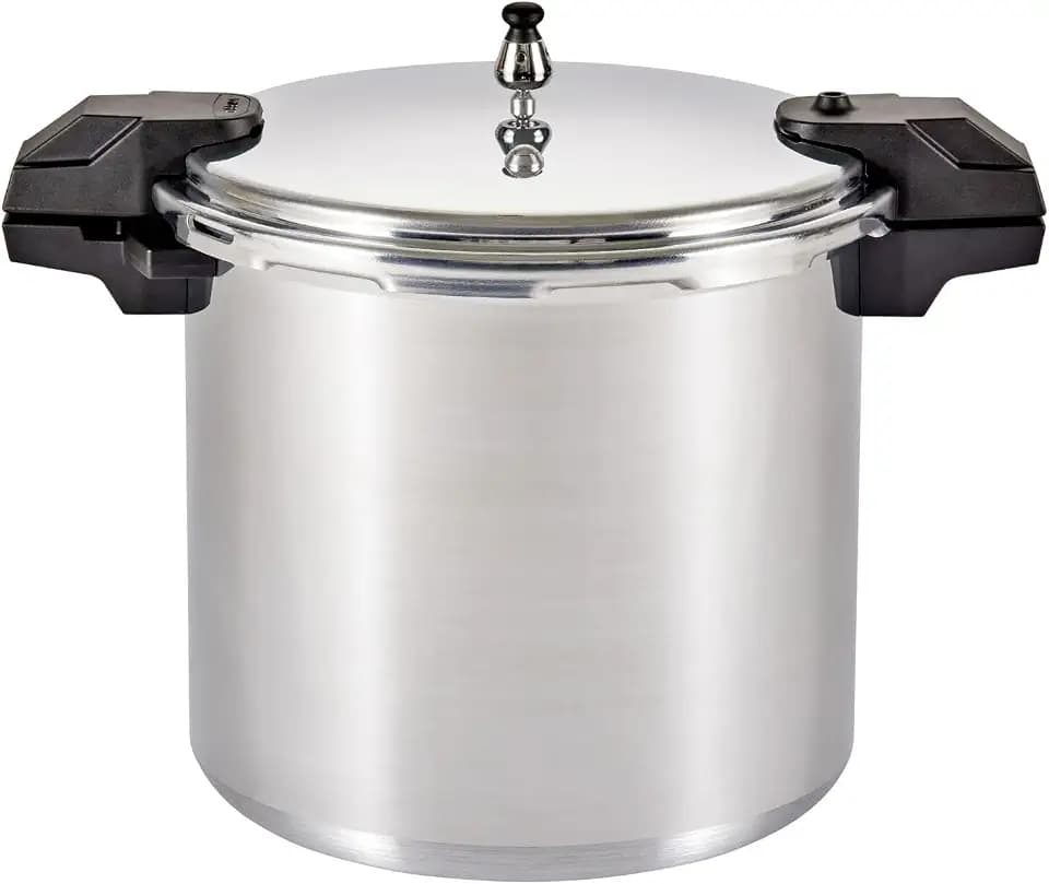 MIRRO 22 Qt Aluminum Pressure Canner with 3 Regulators, 5, 10 & 15 PSI