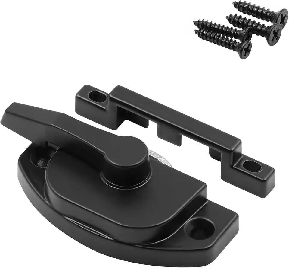 Prime-Line F 27638 Window Sash Lock, Matte Black, Single Pack