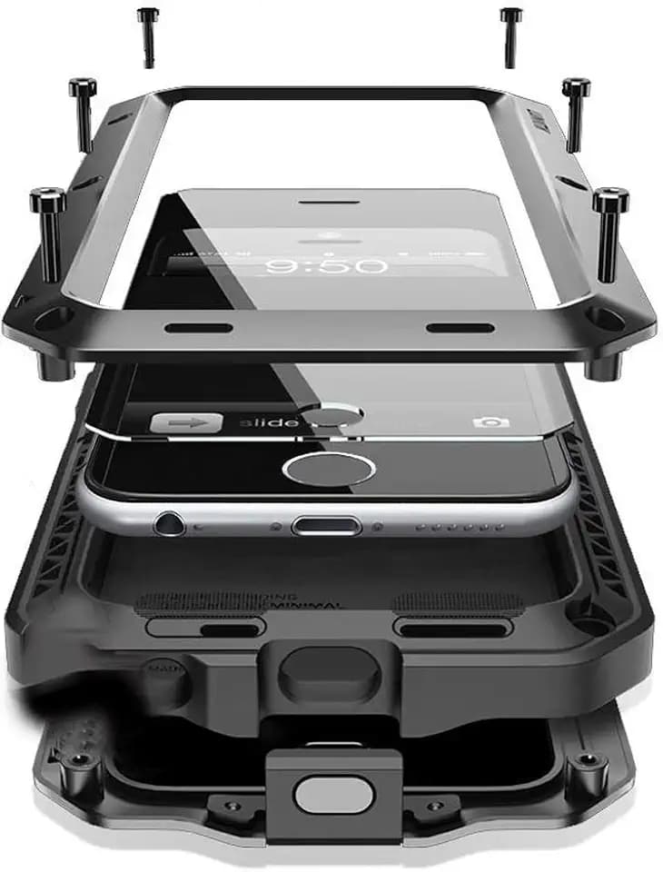 for iPhone 15 Plus Case Heavy Duty Metal Shockproof Tough Armour