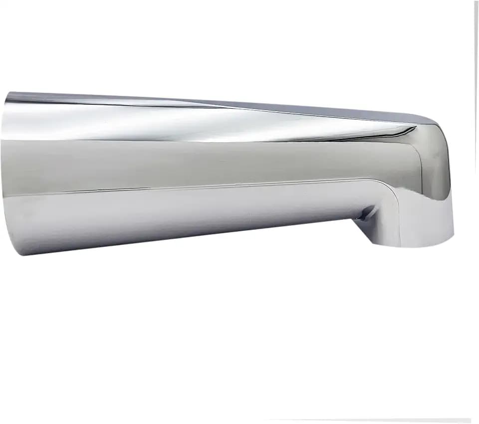 Westbrass A507-1F-26 7" Reach Wall Mount Tub Spout, 1/2" IPS Front Thread Connection, Zinc Construction, Polished Chrome
