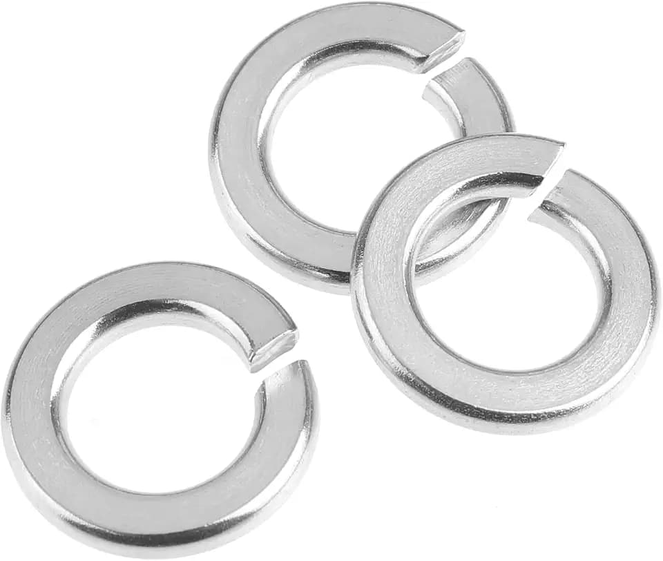 HELIFOUNER 100 Pieces 3/8" Stainless Steel Split Lock Washers, 304 Stainless Steel 18-8 Spring Lock Washers for Screws Bolts