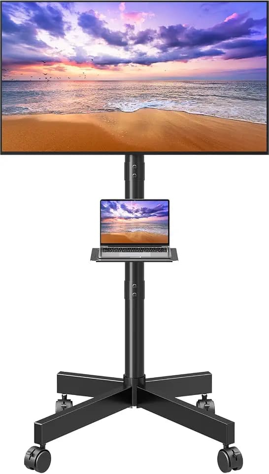 ELIVED Mobile TV Stand for 23-60" TVs, VESA 400x400, 77 Lbs Load
