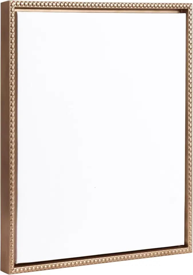 Kate and Laurel Sylvie Blank Framed Canvas Wall Art, 16x20 Gold Beaded, Vintage Modern Empty Canvas for Paint-Your-Own Art, Ready to Paint Premium Canvas Already Framed