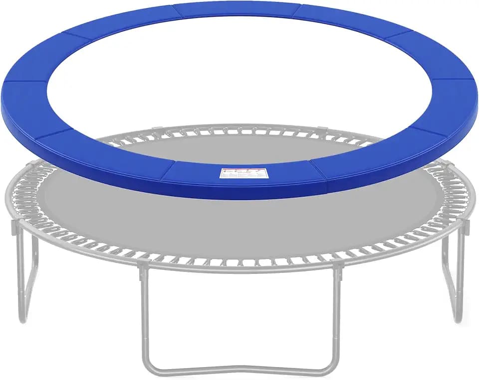 SONGMICS Replacement Trampoline Safety Pad Mat, 10ft 12ft 14ft 15ft Standard Size, Spring Cover, UV-Resistant, Tear-Resistant, Edge Protection