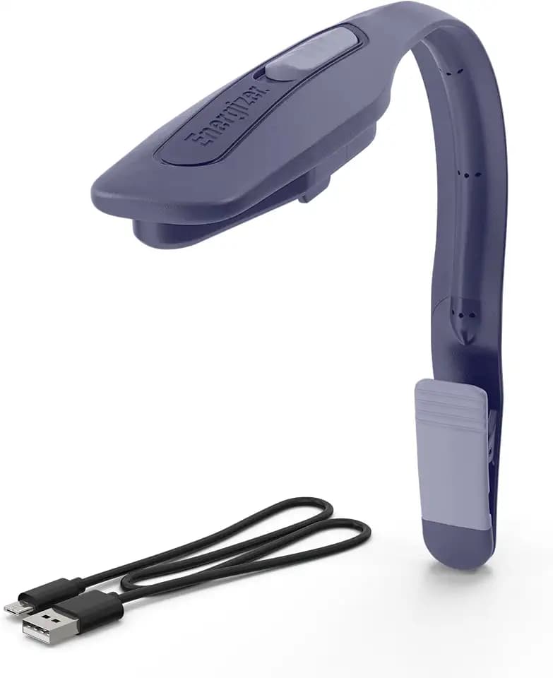 Energizer Flex-R LED Rechargeable Book Light for Reading in Bed, Reading Light with Warm LED Color, Long-Lasting and Lightweight,Purple